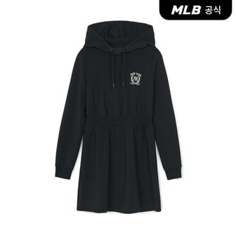 MLB [코리아공식] 여성 스포티브 바시티 후드 원피스 NY (Black)