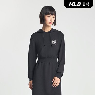 MLB [코리아공식] 여성 스포티브 바시티 후드 원피스 NY (Black)