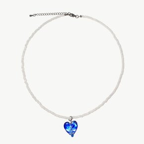 Blue Love Pearl Beads Necklace