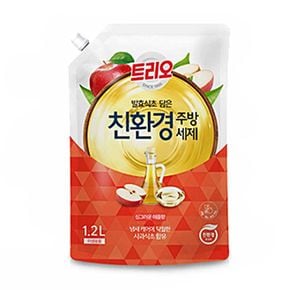 트리오 발효식초애플 1.2L 리필 주방세제