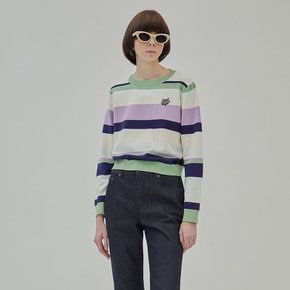 Color-block Striped Knit in Green VK2SP132-32