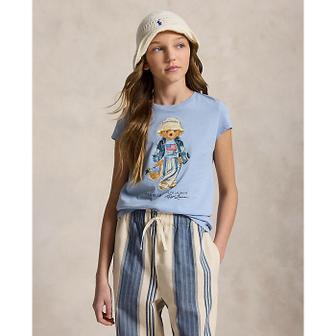 폴로 랄프 로렌 폴로 키즈 여아 7-16세 폴로 베어 코튼 저지 티(CWPOTSHG8020544400)