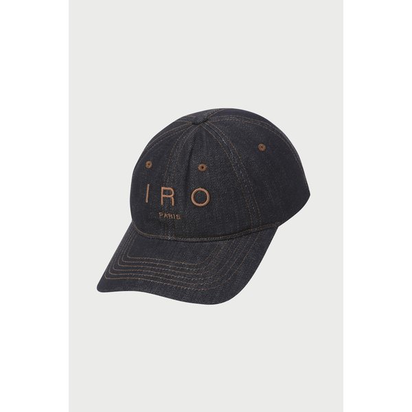 [여주점] [이로] 남성 TROYES IRO 로고 자수 워시드 데님 볼캡 IXRAS25701BUD