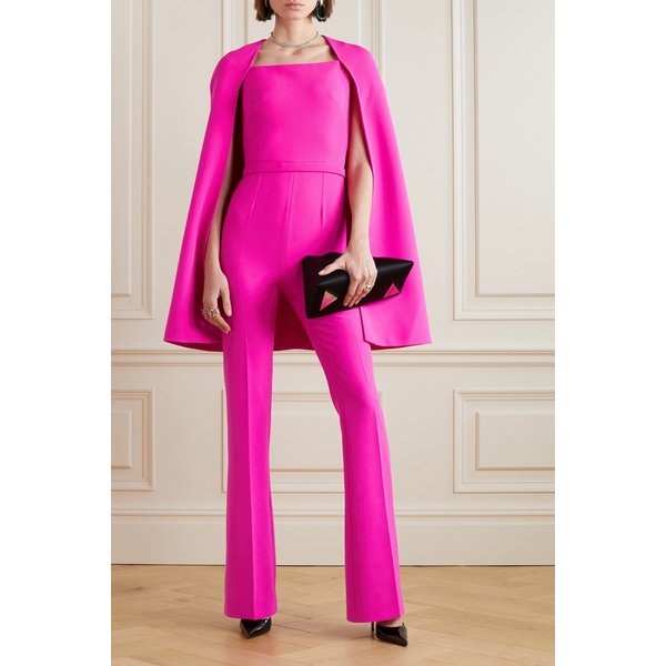 사피야 신지아 케이프 이펙트 크레이프 점프수트 푸시아 1647597288555785