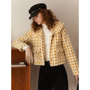 DD_Sporty yellow checkboard jacket_YELLOW