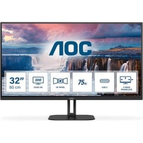 영국 AOC USB 연결 모니터 Q32V5CE - 31.5 Inch QHD monitor 75Hz VA 1ms FreeSync Speakers low