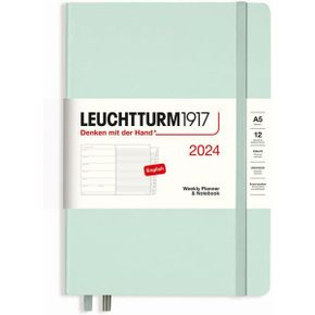 독일 불렛저널 로이텀 2024 다이어리 LEUCHTTURM1917 367709 Weekly Calendar Notebook Medium A