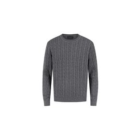 25S/S Premium 울 블렌디드 케이블 조직 라운드 니트 5종 택1 [ADF1ER1803]