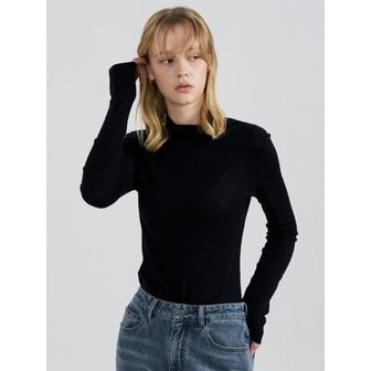 FRONTROW Stitch Turtle-neck Top_4color