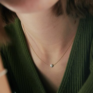 베흐트 [925 silver] Un.silver.156 / bondir necklace (gold)(2 type)