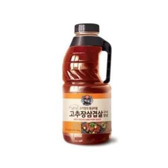  CJ 백설 고추장 삼겹살 구이양념 2.45kg X 2개