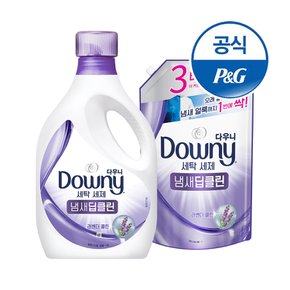 다우니 프리미엄 세탁세제 액체형 냄새딥클린 1.9L + 리필 1.4L + 200ml 증정