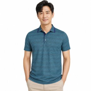 남성 모던 체크 카라넥 반팔 티셔츠 NA-KAH-NE1