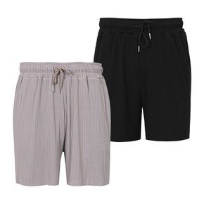 남녀공용 플리츠 하와이 스판 밴딩 반바지 Model No_OC186