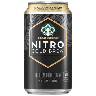  [해외직구] 스타벅스  8팩  스타벅스  Nitro  Cold  Brew  바닐라  스위트  크림  프리미엄  커피  음료  9.6온스  캔