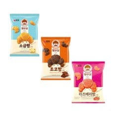 농심 빵부장 소금빵 3개+초코빵 3개+라즈베리빵 3개