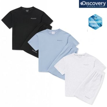디스커버리키즈 25SS 키즈 프레시벤트 아웃도어 백그래픽 니트 트레이닝 세트 DKAZ71053