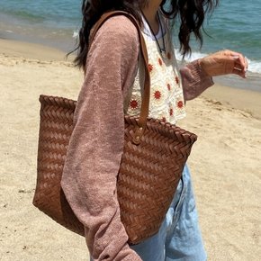[빅 사이즈] 트리아 여름 라피아 쇼퍼백 숄더백 라탄 가방 2 color