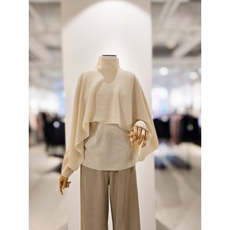 아이잗컬렉션 [파주점] [더아이잗컬렉션]하이넥 풀오버 니트 + 케이프 세트 CS3B1PO441