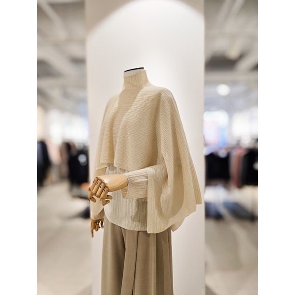 [파주점] [더아이잗컬렉션]하이넥 풀오버 니트 + 케이프 세트 CS3B1PO441