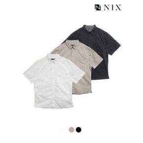 남 기본카라 세미오버핏 반팔 셔츠 FNQMCSH101P _P389618339