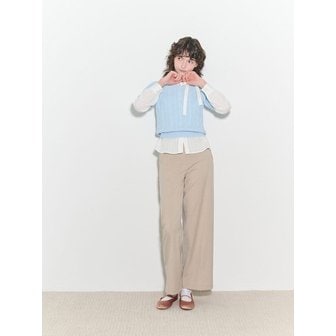 빈폴레이디스 [B. my] 시그니처 세미 와이드 팬츠  베이지 (BF5221N11A)