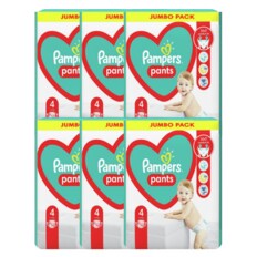 [3박스]유럽산 베이비드라이 팬티4단계 기저귀 파우더향 Pampers 바우처