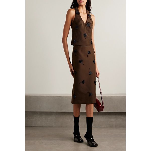 플라워 비즈 장식 새틴 탱크 톱 46376663162923015