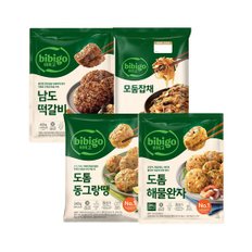 CJ제일제당 비비고 남도떡갈비 450g x1개+동그랑땡 340g x1개+해물완자 340g x1개+잡채 644g x1개