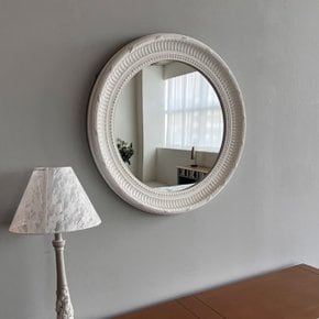 이네스 원형 스톤그레이 거울