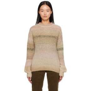 베이지 스트라이프 스웨터 A60372- Warm Beige/Multi