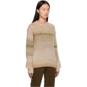 베이지 스트라이프 스웨터 A60372- Warm Beige/Multi