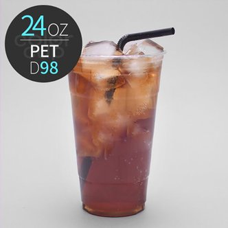  PET 720ml (24oz) D98 아이스 음료 투명컵 1000개