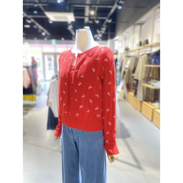 [여주점] 리본 가디건 나시 세트 (BAKC13511)