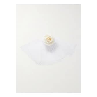 RODARTE 로다테 장식 실크 튤 베일 화이트 1647597335294227