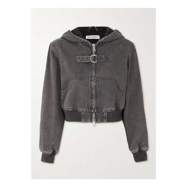 아워레가시 크롭 후드 데님 재킷 그레이 1647597356045313