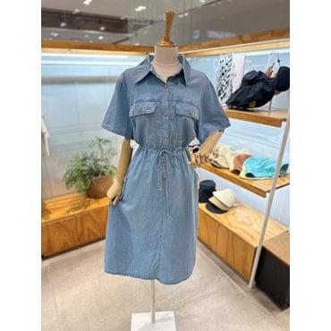 레코브 카라형 반팔 데님원피스(LC31E7DO505X)