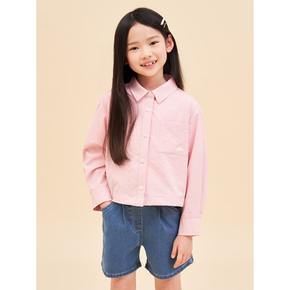 *시즌오프30%*[BEANPOLE KIDS] 여아 시어서커 크롭 셔츠  핑크 (BI4364G01X)