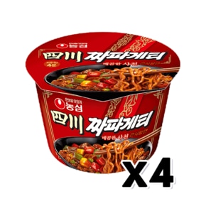 사천짜파게티 큰사발큰컵 용기면 115g x 4개