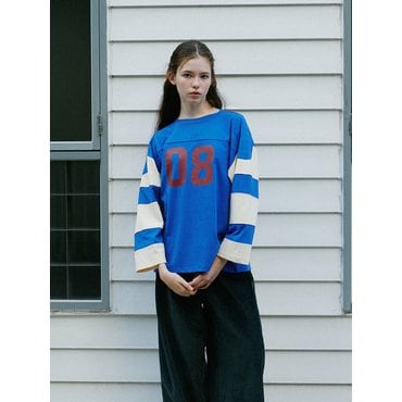 그린버터 Shoulder Patch Rugby Tee (Cobalt)