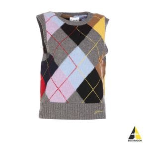 24 HARLEQUIN WOOL MIX KNIT VEST (K2101 523) (할리퀸 울 믹스 니트 베스트)