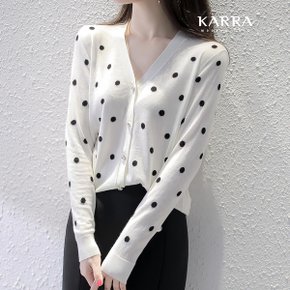 KARRA 블링버튼미니땡땡이가디건_A4S1147