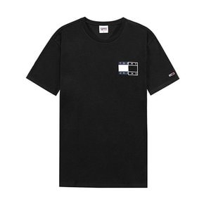 남성 타미진스 트위스트 로고 반팔 티셔츠 블랙 DM0DM14015-BDS