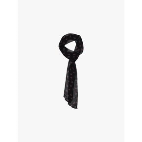 ROSY SHEER SCARF_BLACK