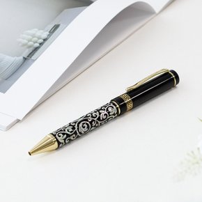 나전칠기 격자당초 자개볼펜 검정(하단자개)