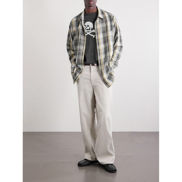 빈티지 페이드 프린트 페인트 스플래터 코튼 저지 티셔츠 46376663162965960