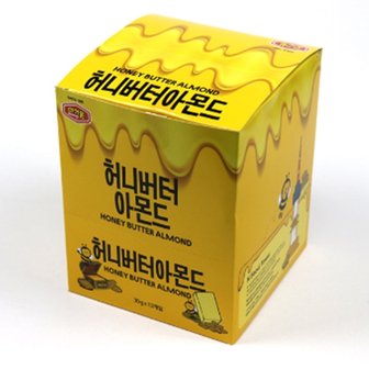  머거본 허니버터 아몬드 12봉지 1곽 견과류 안주 소주 맥주 술