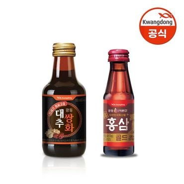 핫트랙스 광동 대추쌍화 150ml x 20병+진홍삼골드 100ml x 20병