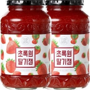 딸기쨈 초록원 딸기잼 2kg(1kg x 2병)