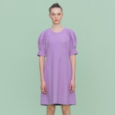 Volume Short Sleeved Mini Dress_PURPLE